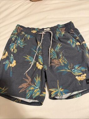 Rip Curl Lay Days Boardshorts - Navy with Teal & Yellow Accents